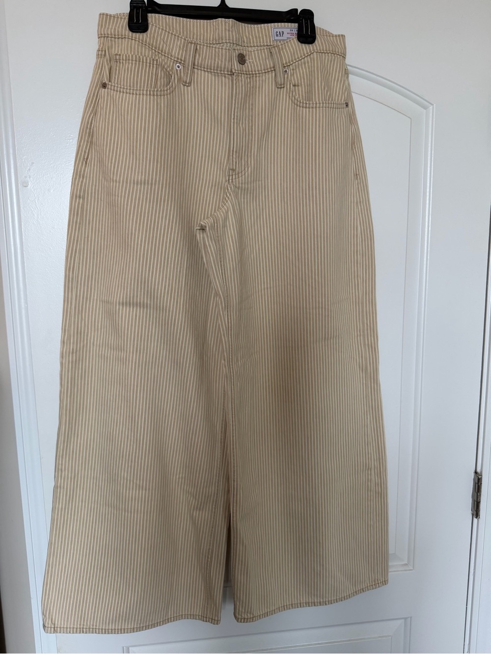 NWOT Gap Low Slung Extra Baggy Tan Striped Jeans Sz 29/8 - Picture 4 of 12